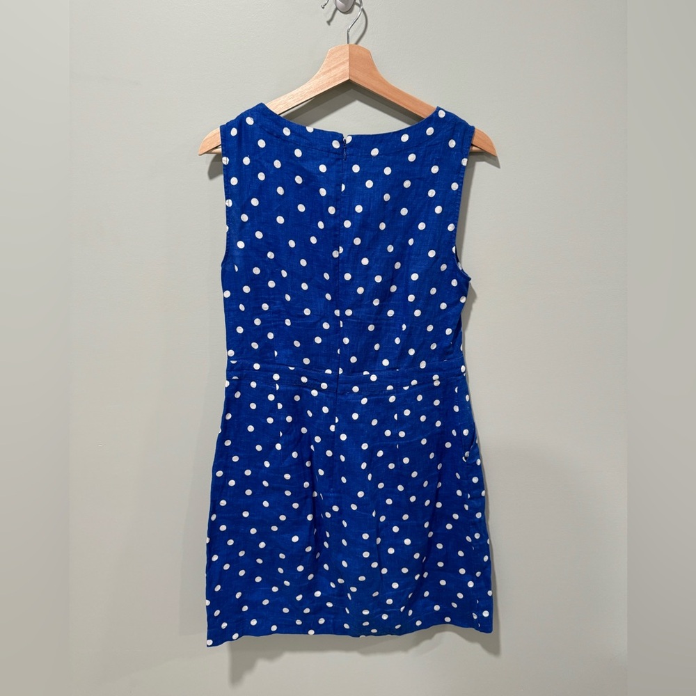 Boden Rae Dress in blue and white pokadots 6 - Picture 5 of 6